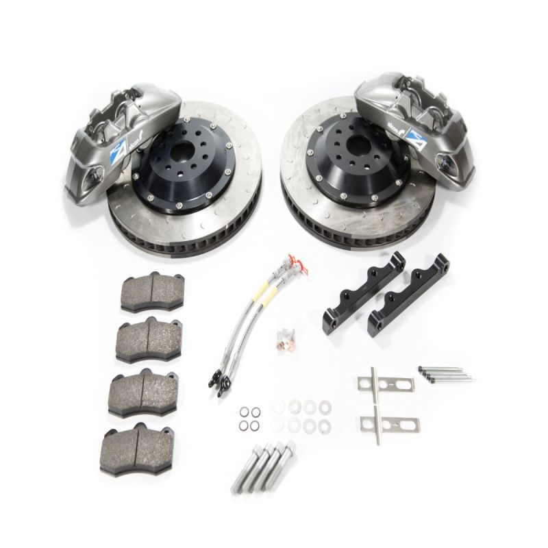 ALC Rear Brake Kits - Alcon 2009+ Nissan GT-R R35 380x33mm Rotor 4 Piston Caliper RC4 Rear Axle Kit - Sky Blue