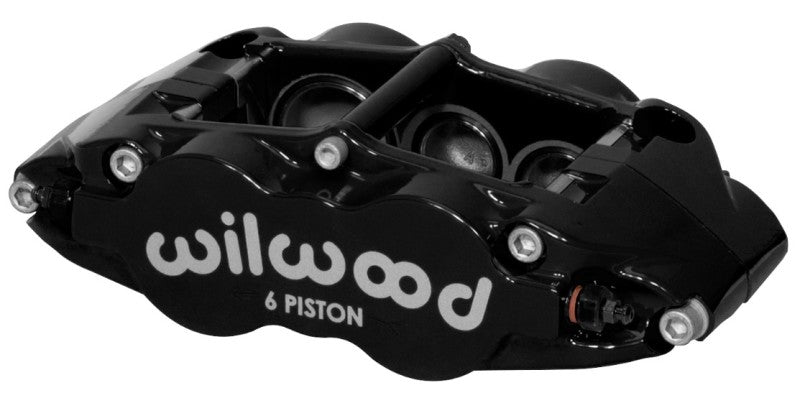 WIL Superlite Caliper - Wilwood Caliper-Narrow Superlite 6R-LH - Black 1.62/1.12/1.12in Pistons 1.10in Disc