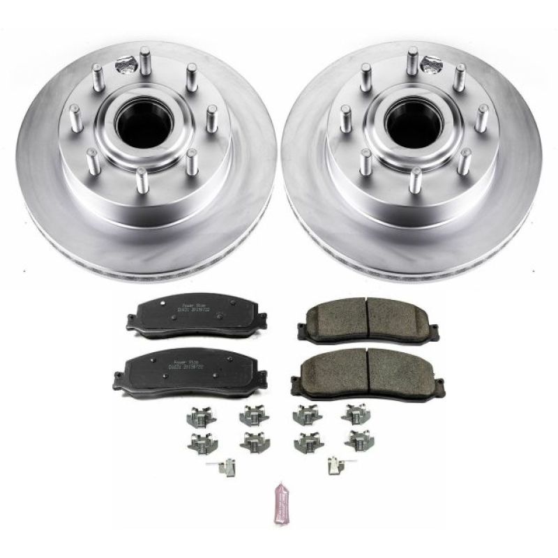 PSB Evolution Coated Rotor - Power Stop 2012 Ford F-350 Super Duty Front Z17 Coated Brake Kit