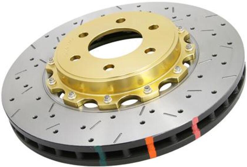 DBA 5000 Slot&Drill Rotors - DBA 94-04 Mustang Cobra/Bullitt/Mach1 Front Drilled & Slotted 5000 Series 2 Piece Rotor Assembled w/