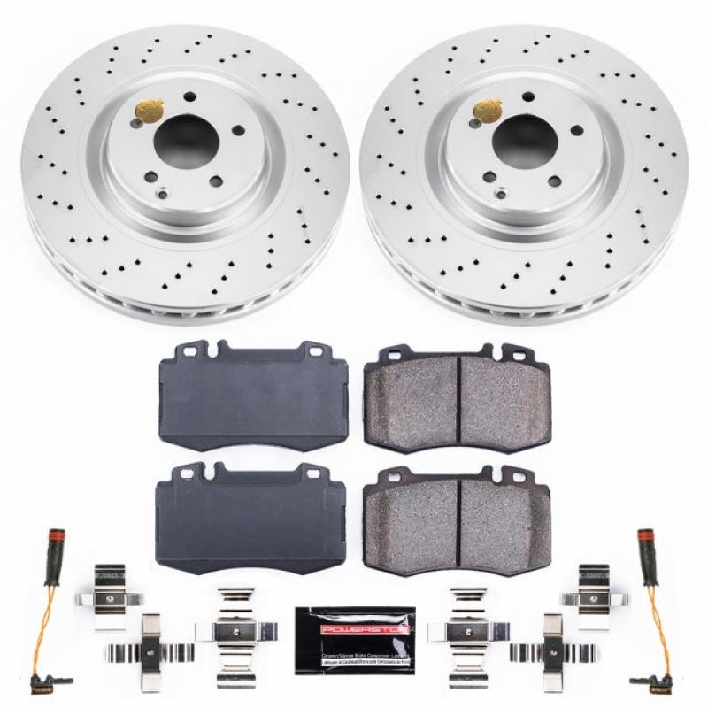 PSB Z23 Evolution Coated Kit - Power Stop 02-04 Mercedes-Benz C32 AMG Front Z23 Evolution Sport Coated Brake Kit