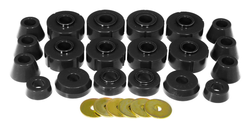 PRO Body/Subframe Bush - Blk - Prothane 78-79 Ford Bronco Body Mount Kit - Black