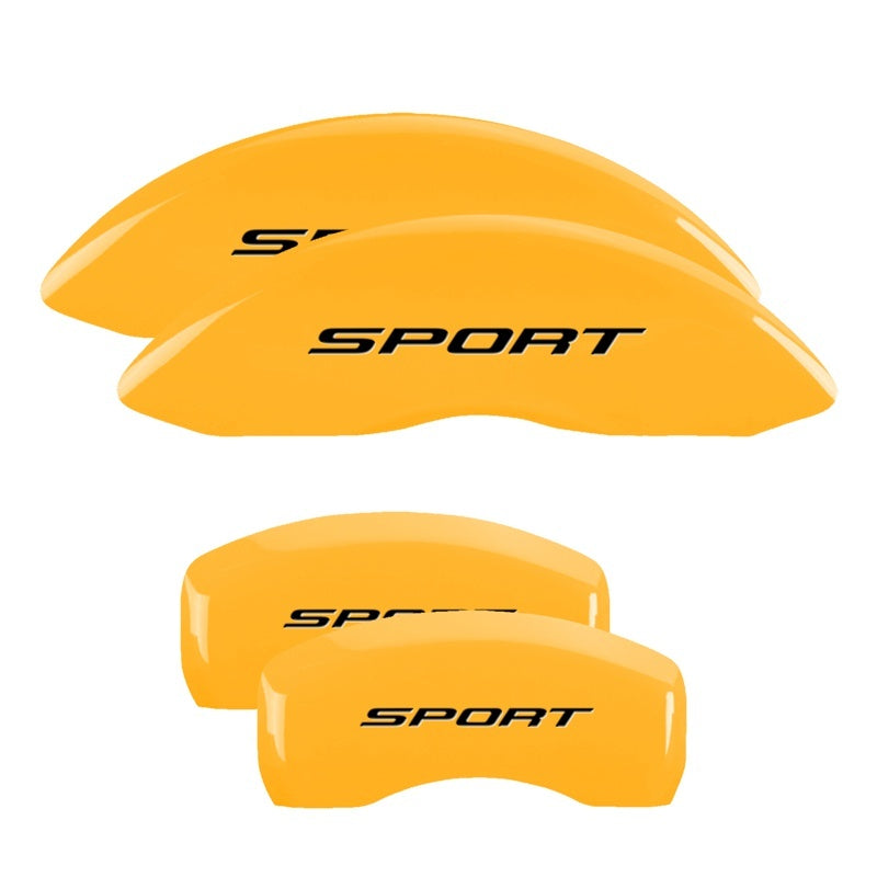 MGP Caliper Covers 4 Logo - MGP 4 Caliper Covers Engraved Front & Rear No Bolts/Sport 2015 Yellow finish black ch
