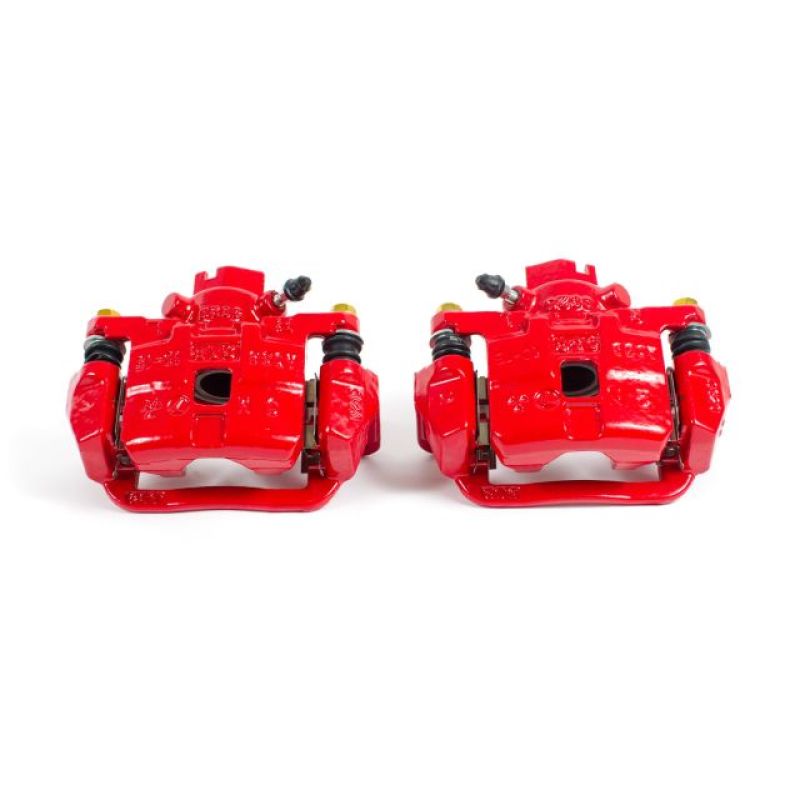 PSB Red Calipers - Power Stop 03-06 Subaru Baja Rear Red Calipers w/Brackets - Pair