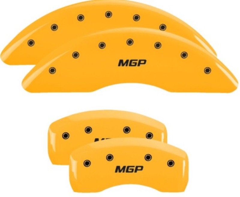 MGP Caliper Covers 4 Standard - MGP 4 Caliper Covers Engraved Front & Rear MGP Yellow Finish Black Char 2017 Kia Sportage