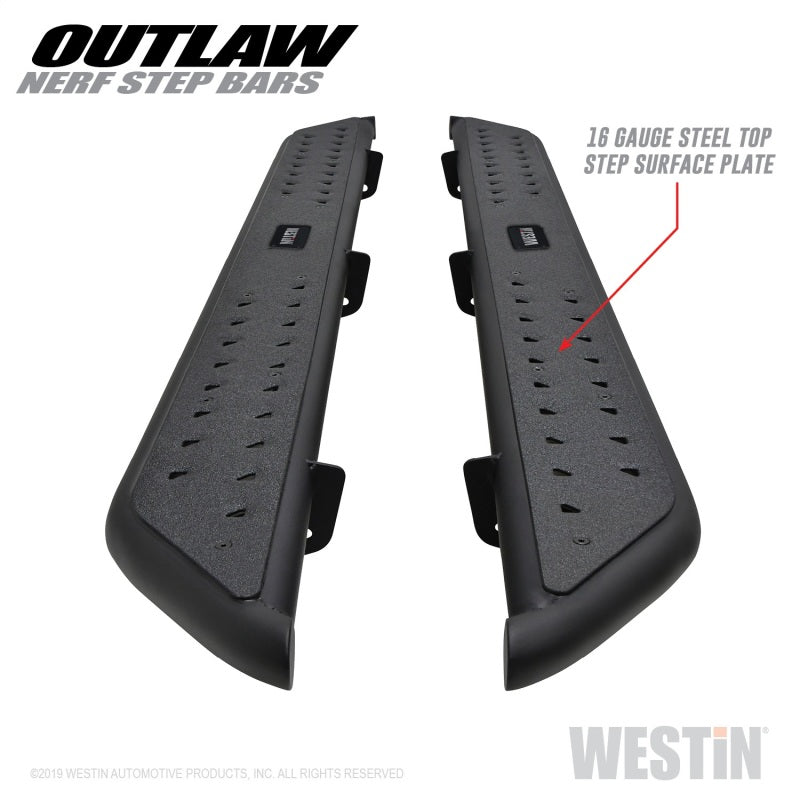 WES Nerf Bars - Outlaw - Westin 09-18 Dodge RAM 1500 Crew Cab Outlaw Nerf Step Bars