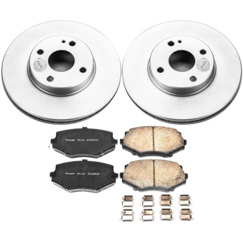 PSB Z17 Evolution Coated Kit - Power Stop 94-97 Mazda Miata Front Z17 Evolution Geomet Coated Brake Kit