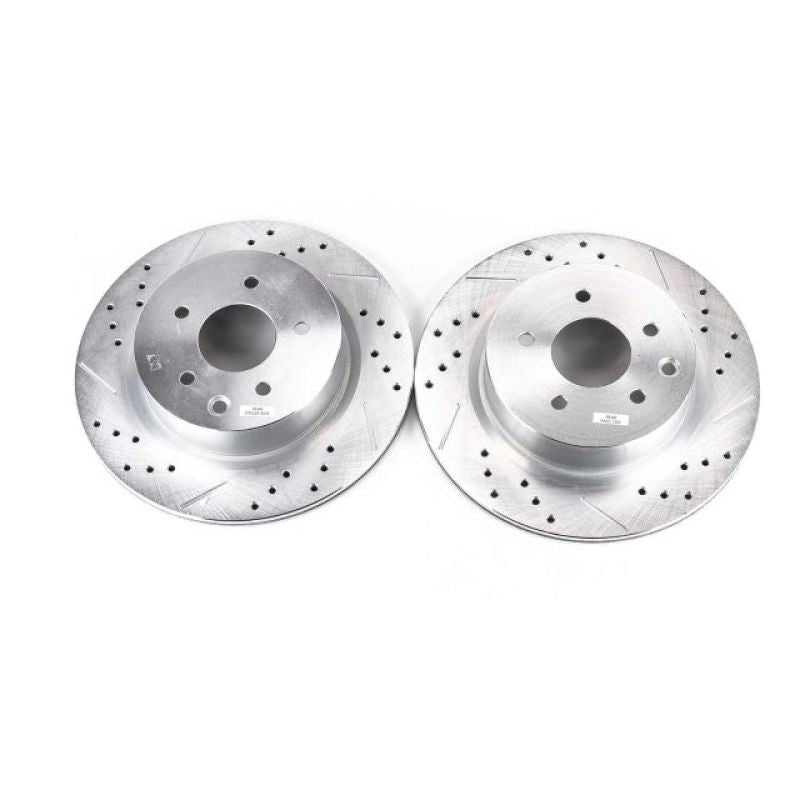 PSB Evolution Drill/Slot Rotor - Power Stop 08-12 Infiniti EX35 Rear Evolution Drilled & Slotted Rotors - Pair