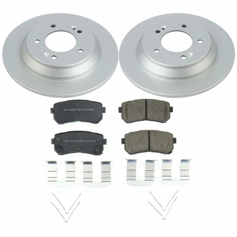 PSB Z17 Evolution Coated Kit - Power Stop 18-20 Hyundai Kona Rear Z17 Evolution Geomet Coated Brake Kit