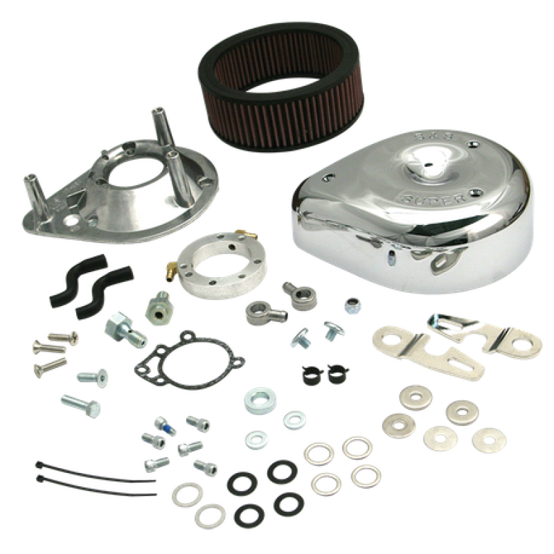 SSC Air Cleaner Kits - S&S Cycle 91-06 Carbureted XL Sportster Models Teardrop Air Cleaner Kit - Chrome
