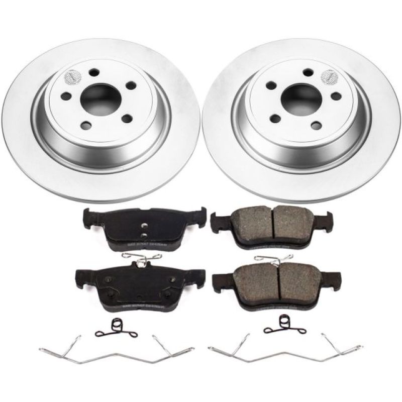 PSB Z17 Evolution Coated Kit - Power Stop 17-18 Lincoln Continental Rear Z17 Evolution Geomet Coated Brake Kit