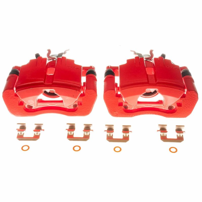 PSB Red Calipers - Power Stop 15-19 Ford Mustang Rear Red Calipers - Pair