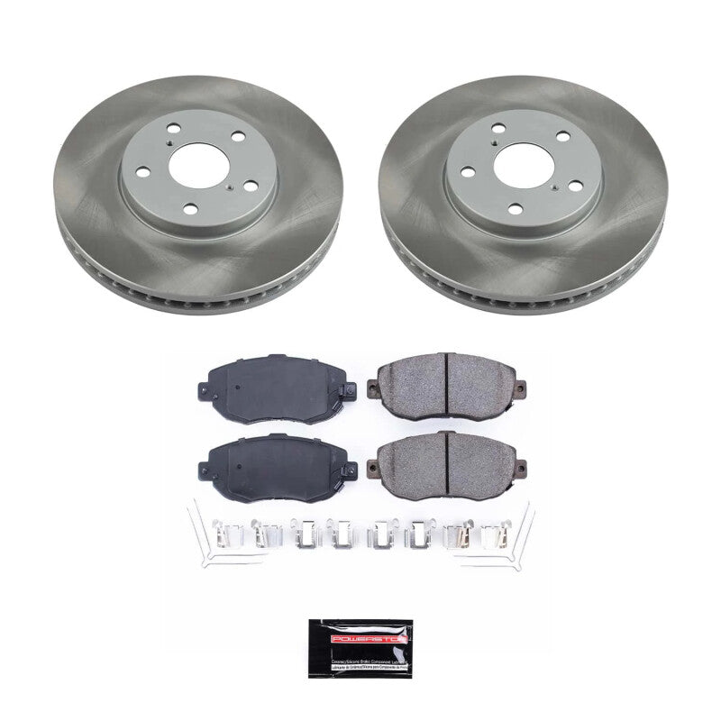 PSB Semi-Coated Rotor Kits - Power Stop 02-10 Lexus SC430 Front Semi-Coated Rotor Kit