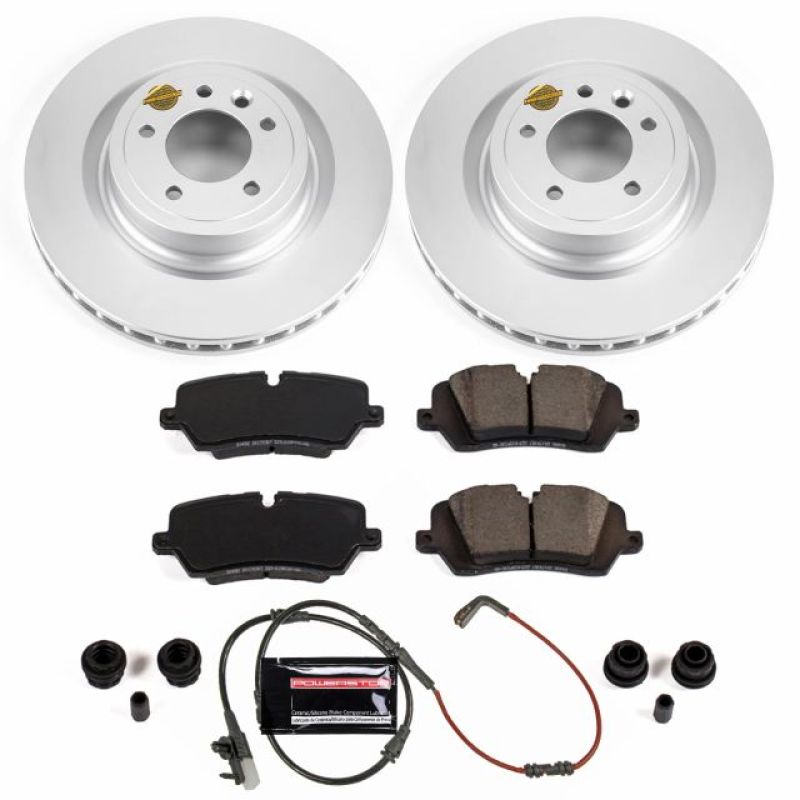PSB Z23 Evolution Coated Kit - Power Stop 2017 Land Rover Discovery Rear Z23 Evolution Sport Coated Brake Kit