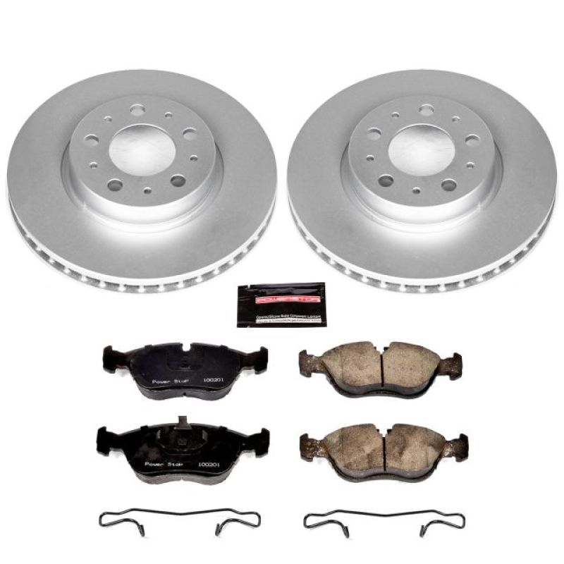 PSB Z23 Evolution Coated Kit - Power Stop 94-97 Volvo 850 Front Z23 Evolution Sport Coated Brake Kit