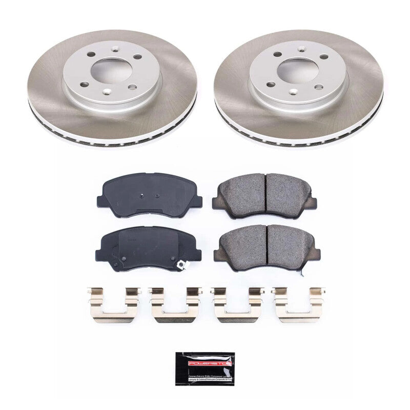 PSB Semi-Coated Rotor Kits - Power Stop 12-17 Kia Rio Front Semi-Coated Rotor Kit
