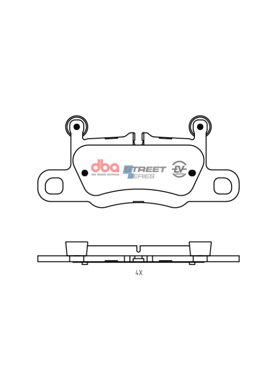 DBA Street Series Brake Pads - DBA 2018+ Porsche Cayenne Turbo Street Series Rear Brake Pads