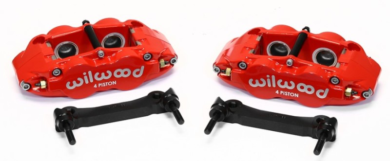 WIL Superlite Brake Kit - Wilwood Narrow Superlite 4R Rear Caliper & Bracket Kit - Red 97-13 C5/C6 Corvette w/ OEM Rotors