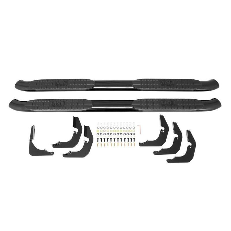 WES Nerf Bars - PRO TRAXX 4 - Westin 2007-2018 Toyota Tundra Double Cab PRO TRAXX 4 Oval Nerf Step Bars - Black