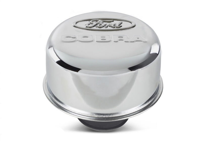 FR Breather Caps - Ford Racing Chrome Breather Cap w/ Ford Cobra Logo