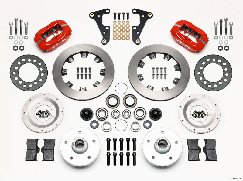 WIL Dynalite Brake Kit - Wilwood Forged Dynalite Front Kit 11.75in Red 40-52 Oldsmobile