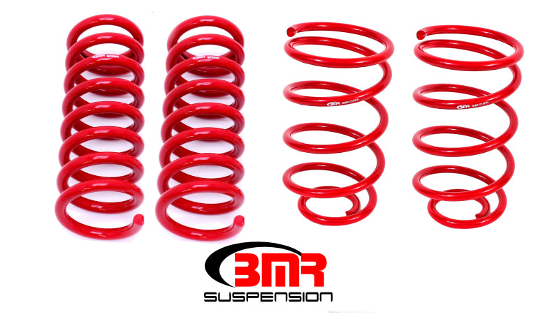 BMR Lowering Springs - BMR 64-66 A-Body Lowering Spring Kit (Set Of 4) - Red