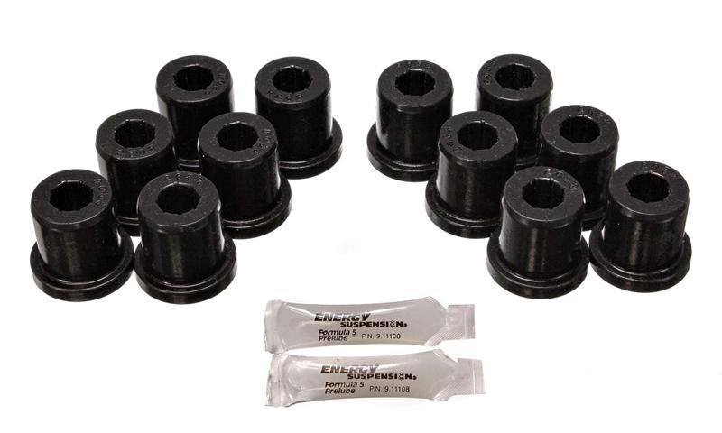 ES Spring/Shackle Bush - Black - Energy Suspension 81-89 Toyota FJ40/FJ60 Landcruiser 2/4WD Blk Front Leaf Spring Bushing Set