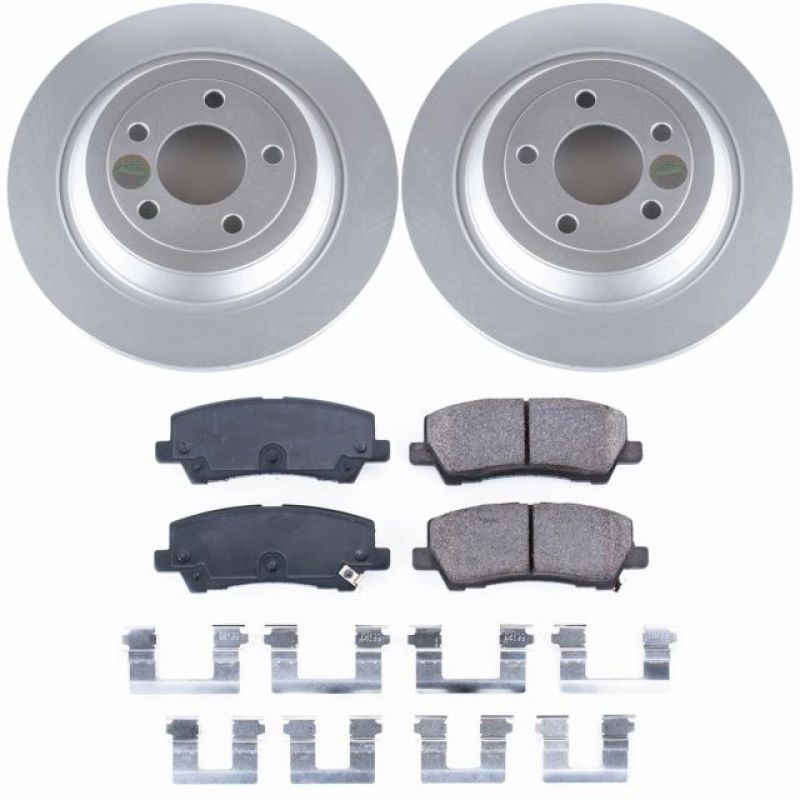 PSB Z17 Evolution Coated Kit - Power Stop 15-19 Ford Mustang Rear Z17 Evolution Geomet Coated Brake Kit