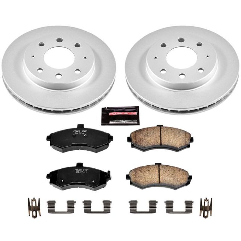PSB Z17 Evolution Coated Kit - Power Stop 02-05 Hyundai Elantra Front Z17 Evolution Geomet Coated Brake Kit
