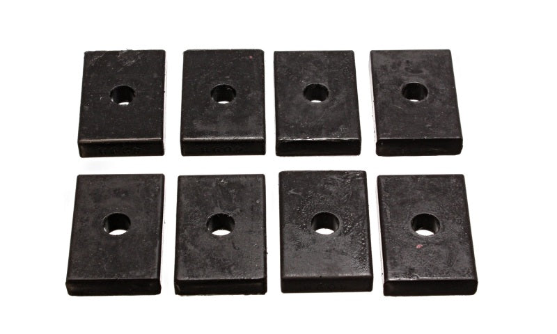 ES Poly Pads - Black - Energy Suspension Pad - Firm - 2-7/16in L x 1-5/8in W x 15/32 ID x 1/2in H - Black
