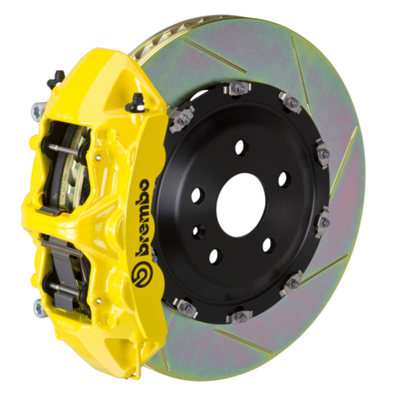 BRB Big Brake Kits - Brembo 93-98 Supra Front GT BBK 6 Piston Cast 380x34 2pc Rotor Slotted Type-1- Yellow