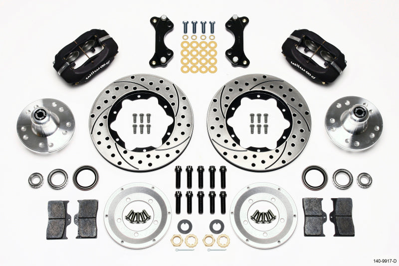 WIL Dynalite Brake Kit - Wilwood Forged Dynalite Front Kit 11.00in Drilled WWE ProSpindle