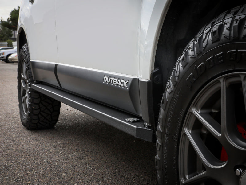 AFE Off-Road Sliders - aFe POWER 10-14 Subaru Outback H4 2.5L / H6 3.6L Terra Guard Trail Steps - Black