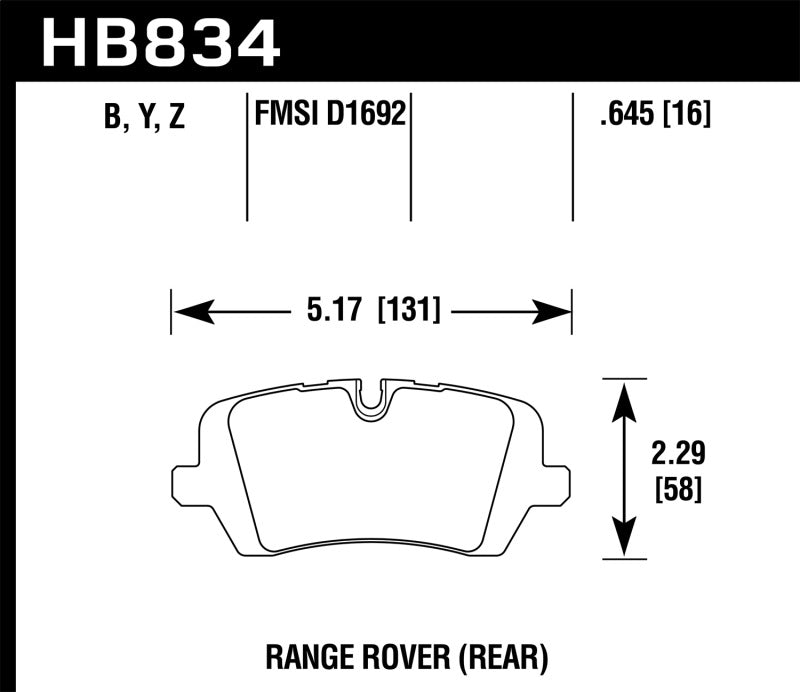 HAWK LTS Brake Pads - Hawk 13-16 Land Rover Range Rover / 14-16 Land Rover Range Rover Sport LTS Street Rear Brake Pad