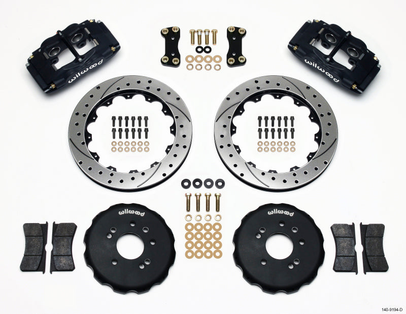 WIL Superlite Brake Kit - Wilwood FSLI4 Front Hat Kit 13.00in Drilled Nissan 240SX