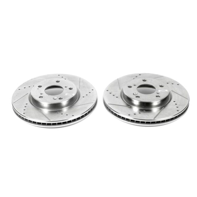 PSB Evolution Drill/Slot Rotor - Power Stop 13-19 Honda Accord Front Evolution Drilled & Slotted Rotors - Pair