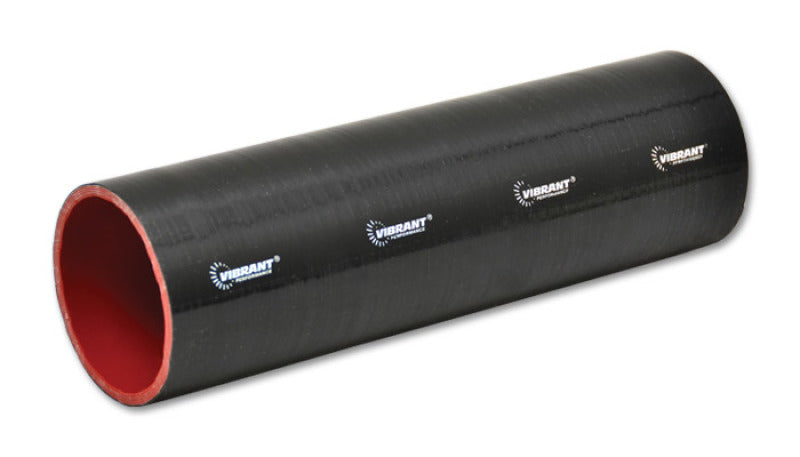 VIB 4 Ply Hoses - Vibrant 4 Ply Reinforced Silicone Straight Hose Coupling - 2.5in I.D. x 12in long (BLACK)