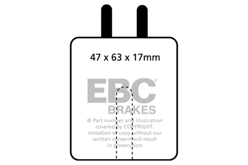EBC Greenstuff Brake Pad Sets - EBC 59-65 Aston Martin DB4 3.7 Vantage Greenstuff Front Brake Pads