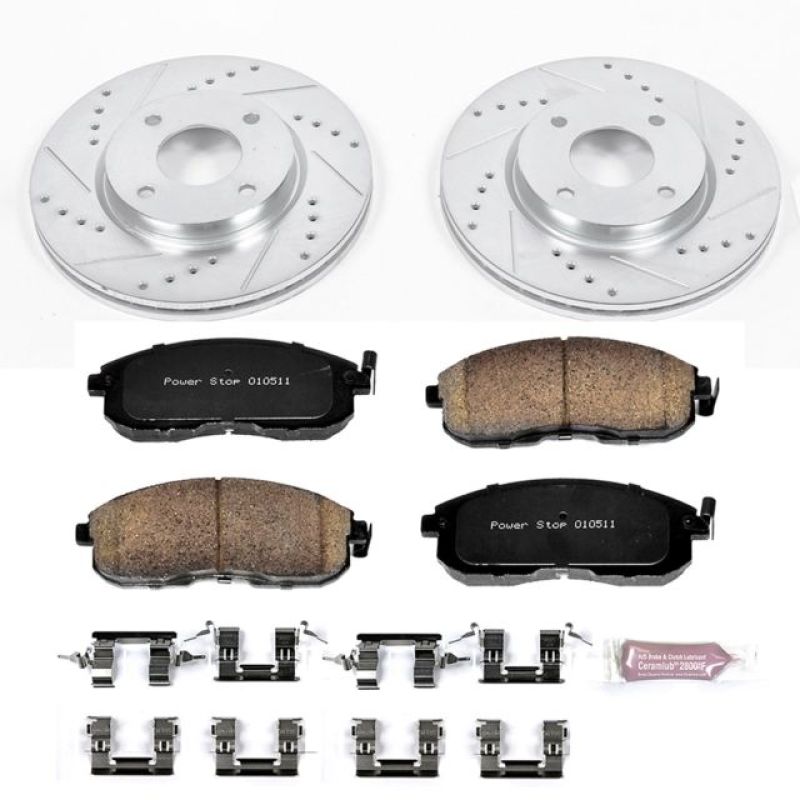 PSB Z23 Evolution Kit - Power Stop 09-14 Nissan Cube Front Z23 Evolution Sport Brake Kit