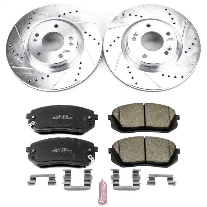 PSB Z23 Evolution Kit - Power Stop 15-16 Hyundai Sonata Front Z23 Evolution Sport Brake Kit