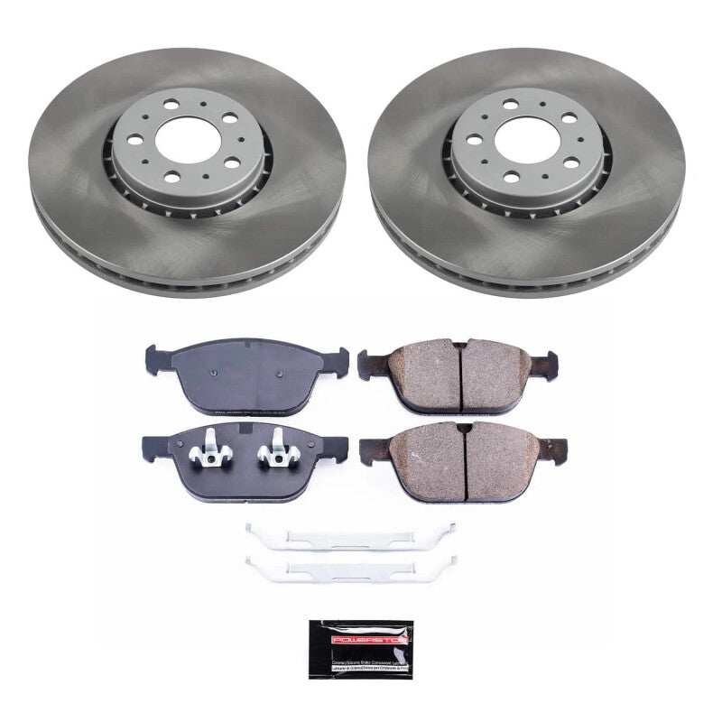 PSB Semi-Coated Rotor Kits - Power Stop 03-14 Volvo XC90 Front Semi-Coated Rotor Kit