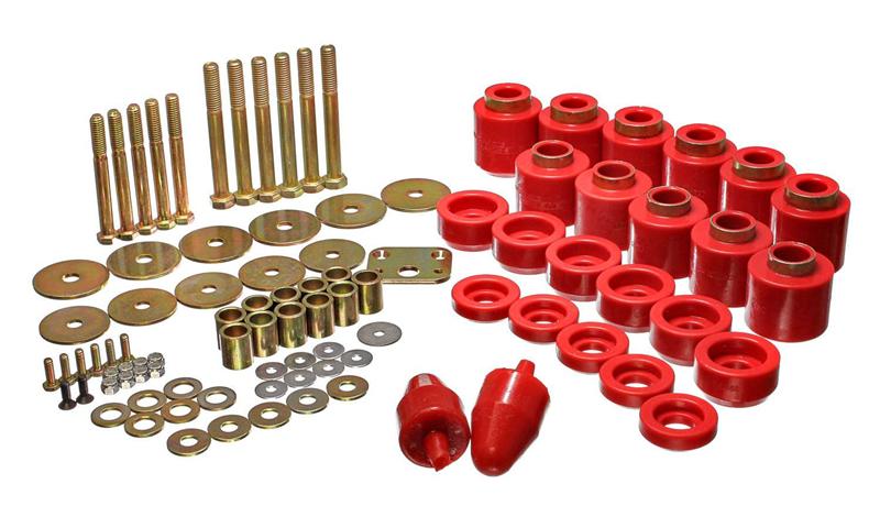 ES Body Mounts - Red - Energy Suspension 1in Body Lift Kit - Red