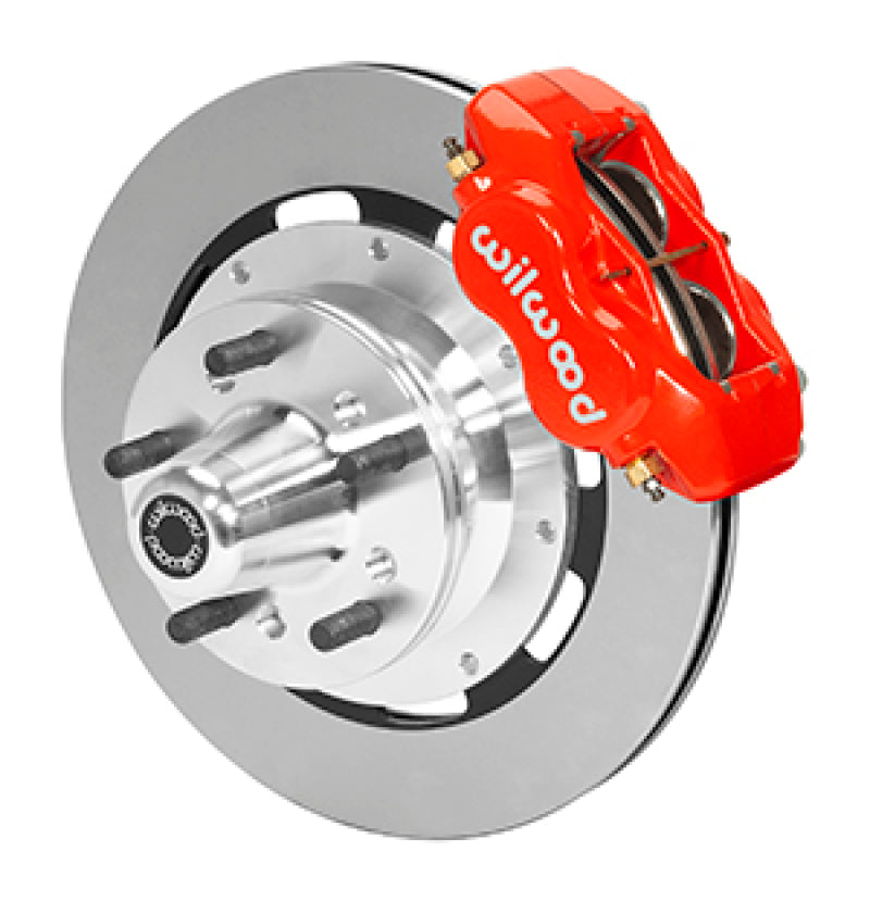 WIL Dynalite Brake Kit - Wilwood Forged Dynalite Front Kit 12.19in Rotor 5x4.00in BC 65-72 Plymouth Dart / Duster - Red