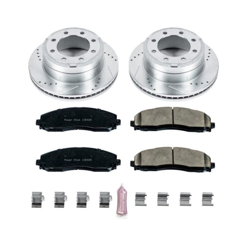 PSB Evolution Drill/Slot Rotor - Power Stop 13-22 Ford F-350 Super Duty Rear Z23 Evolution Brake Kit