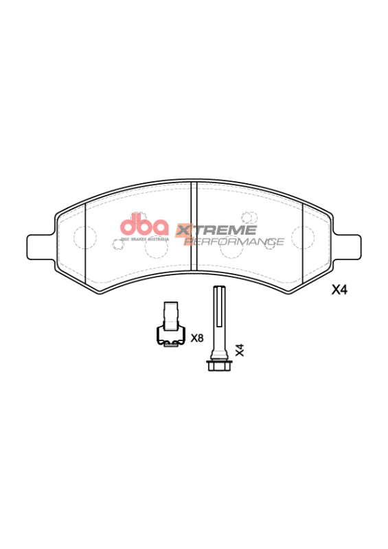 DBA XP Performance Brake Pads - DBA 05-10 Ford Mustang GT XP Performance Front Brake Pads