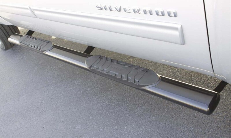 LND Nerf Bars - Polished - Lund 07-17 Chevy Silverado 1500 Crew Cab 5in. Oval Straight SS Nerf Bars - Polished