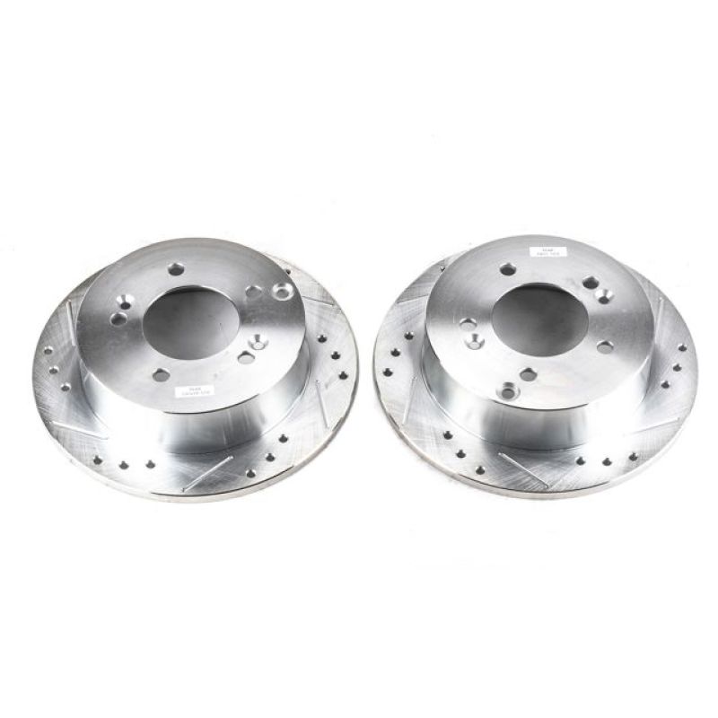 PSB Evolution Drill/Slot Rotor - Power Stop 06-10 Hyundai Sonata Rear Evolution Drilled & Slotted Rotors - Pair