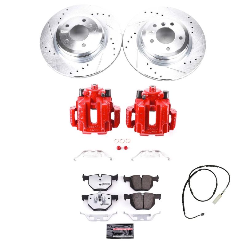 PSB Z26 Street Kit w/Cals - Power Stop 13-15 BMW X1 Rear Z26 Street Warrior Brake Kit w/Calipers