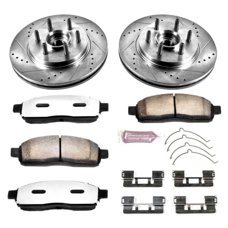 PSB Evolution Drill/Slot Rotor - Power Stop 06-08 Lincoln Mark LT Front Z36 Truck & Tow Brake Kit