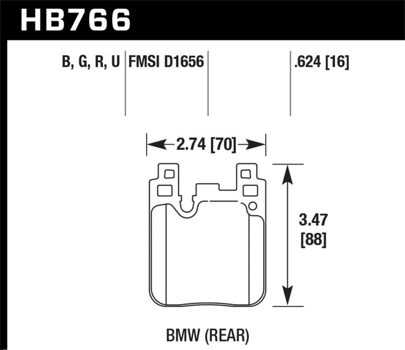HAWK HPS 5.0 Brake Pad Sets - Hawk 12-16 BMW 328i HPS 5.0 Rear Brake Pads